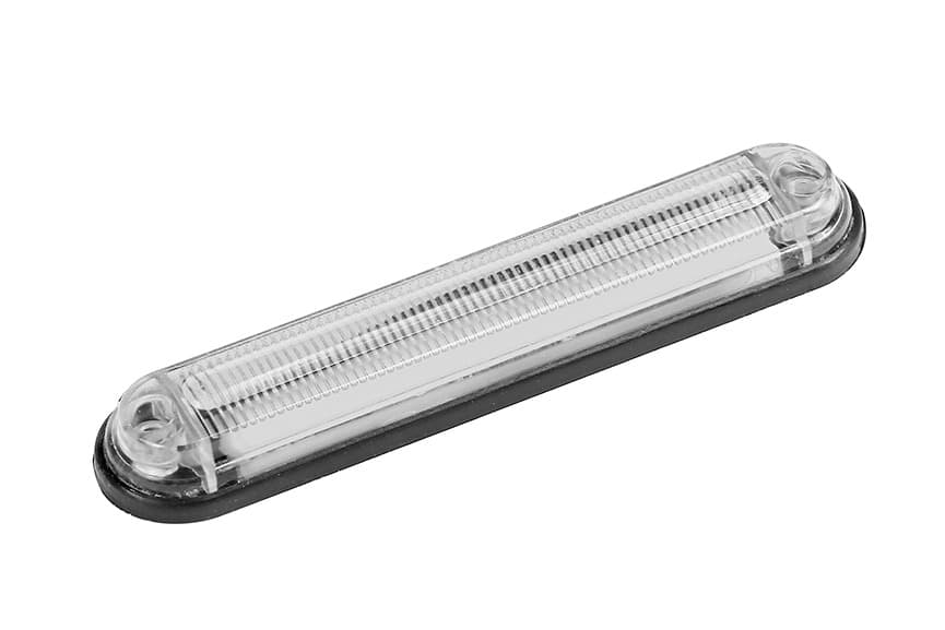 Белый светодиодный габарит SLIM 2 полосы NEON рифленый (24V)