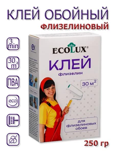 Клей для обоев ECOLUX флизелин 250 г