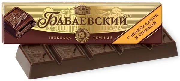 Шоколад Бабаевский с шоколадной начинкой, 50г
