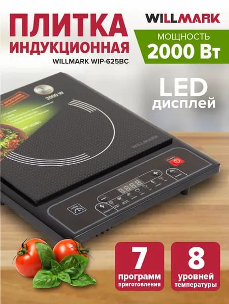 WILLMARK Индукционная настольная плита НS-115_2000606, черный, черно-серый