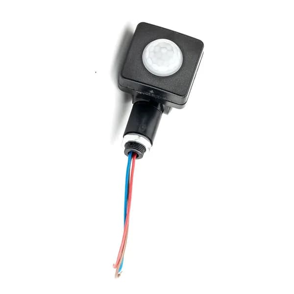 Датчик движения AC85-265V IP65, регулируемый PIR-переключатель, ультратонкий светодиодный уличный детектор, 12 мм, черный.