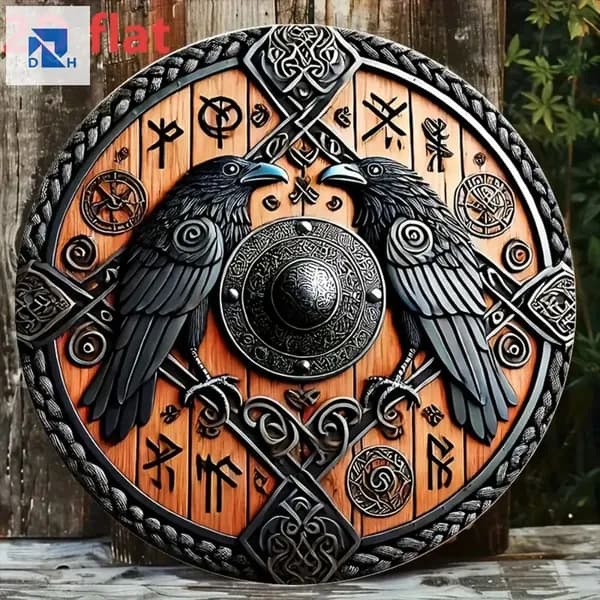 Круглая металлическая табличка ретро барельеф мифологический настенный декор