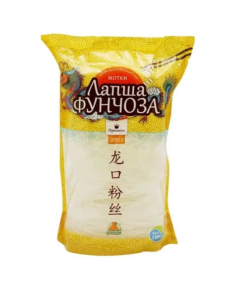 Медведь любимый Фунчоза, лапша крахмальная, мотки, 200 гр