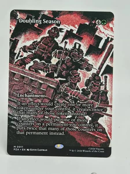 Винтажная Doubling Season M0011 PZA EN - Удвоитель Сезона, Magic The Gathering - MTG - Отличное состояние - + Подарок жесткий прозрачный протектор