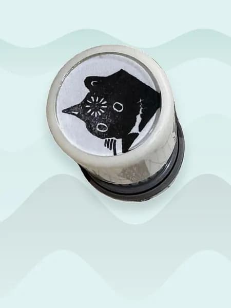 Небольшой пластиковый штамп с кошкой для творчества