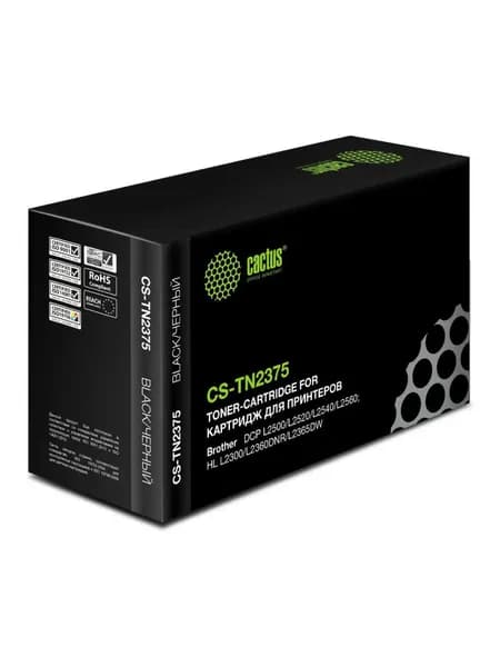 Картридж лазерный Cactus CS-TN2375 black ((2600стр.) для Brother DCP L2500/L2520/L2540/L2560) (CS-TN2375)