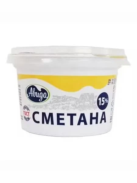 Сметана 15% Авида БЗМЖ 170 г