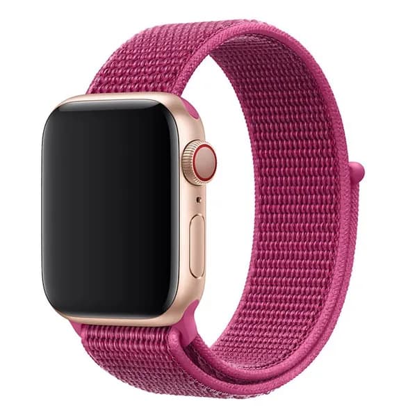 Нейлоновый ремешок для Apple Watch series 1-9 SE, SE 2 38-40-41 mm / Эластичный тканевый браслет на липучке
