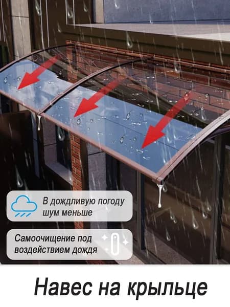 Усиленный козырек Грузоподъёмность 100 кг