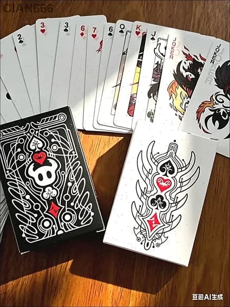 Черно-белые карты Hollow Knight Fan Art, настольные игральные карты