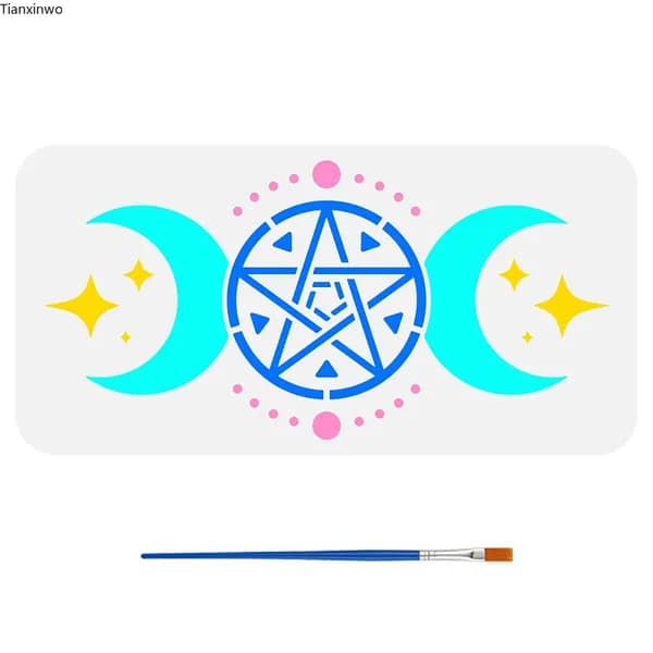 1 шт. трафареты для рисования с выемкой для фотоальбома Луна 150x300 мм