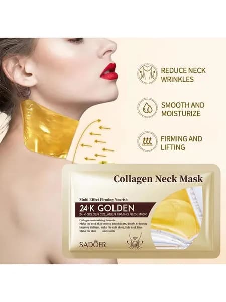 Коллагеновая маска для шеи с 24K золотом 40 г, лифтинг