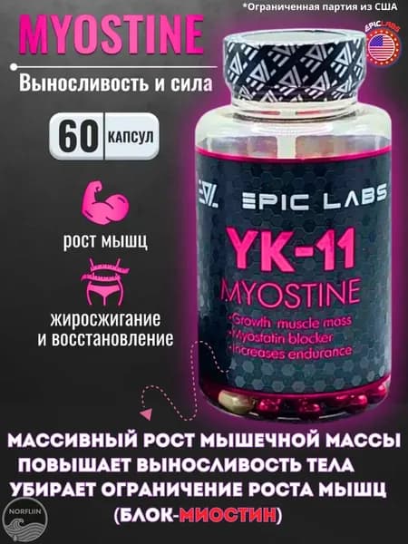 Анаболический комплекс YK-11 Myostine 60к / Миостин набор мышечной массы и рост мышц без предела (гормона миостина)
