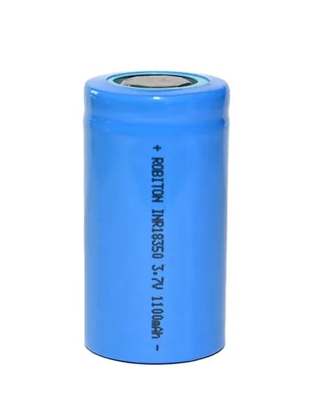 Аккумулятор ROBITON 18350-1100 без защиты с плоским контактом PK1 Li-INR1100-18350