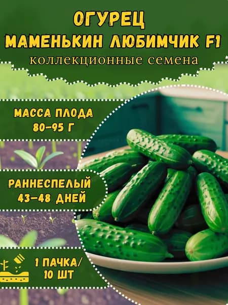 Семена Огурца "Маменькин Любимчик F1", 10 семян