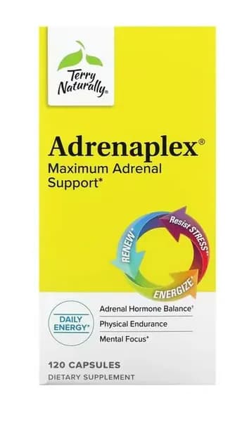 Terry Naturally, Adrenaplex, максимальная поддержка надпочечников, 120 капсул -