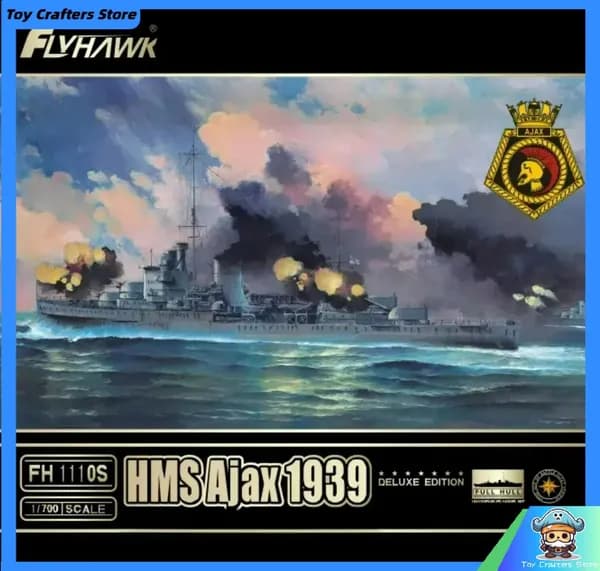 Flyhawk FH1110S 1/700 HMS Cruiser Ajax 1939 Роскошная версия Модель сборки военного корабля