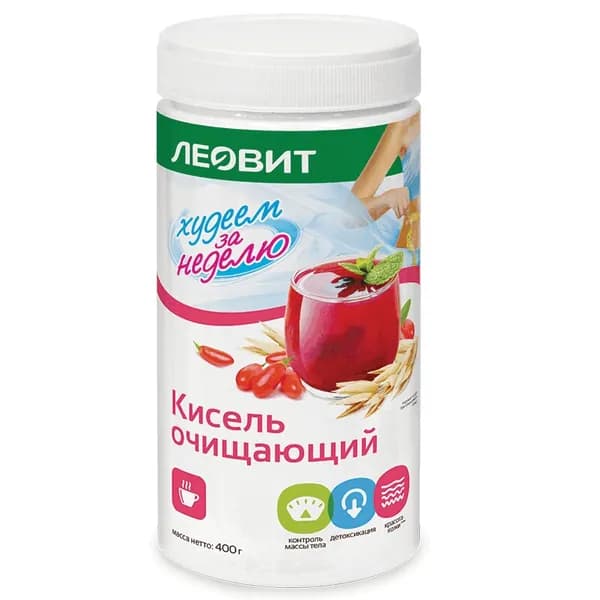 Леовит Худеем за неделю Кисель очищающий 400 г