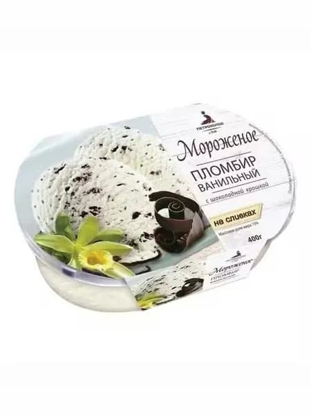 Мороженое пломбир Петрохолод с шоколадной крошкой 400 г
