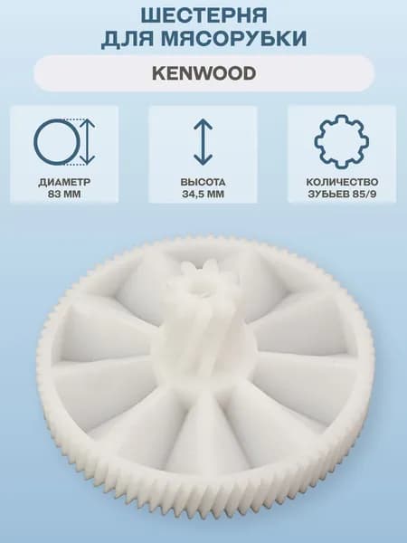 Шестерня для мясорубки Kenwood (большая)/KW715564