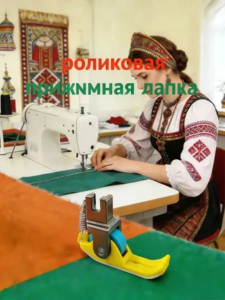 Узкая Прижимная Лапка С Тефлоновыми Роликами Для Промышленных Швейных Машин, Универсальная Для Толстых И Тонких Тканей.