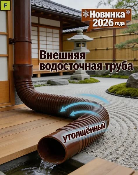 Водосточная труба из ABS-пластика, диаметр 103 мм, для наружного использования