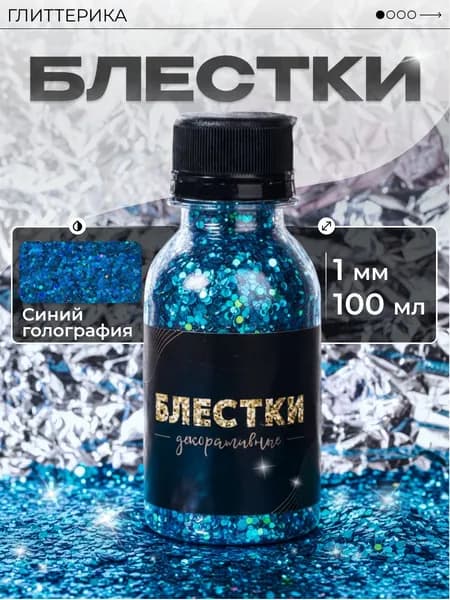 ГЛИТТЕРИКА Глиттер 1 шт., 100 мл./ 75 г.