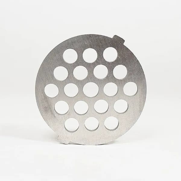Решетка крупная для мясорубки JVC-JK-MG090, d53,5x4mm ячейка 7mm (металл) 19 отверстий