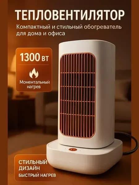 Тепловентилятор обогреватель для дома напольный 1300 Вт