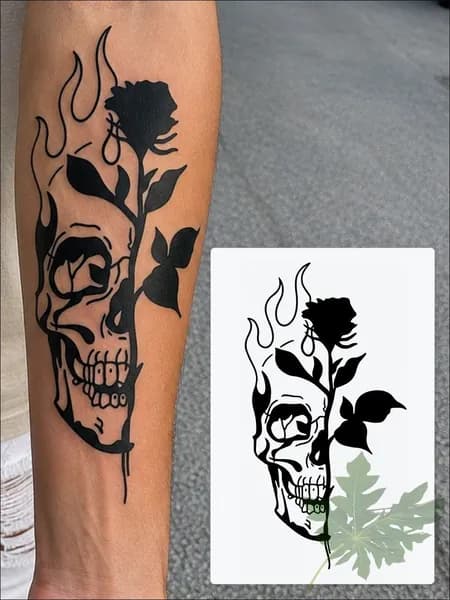Tattoo'шки Временная тату "Череп" 12*21см