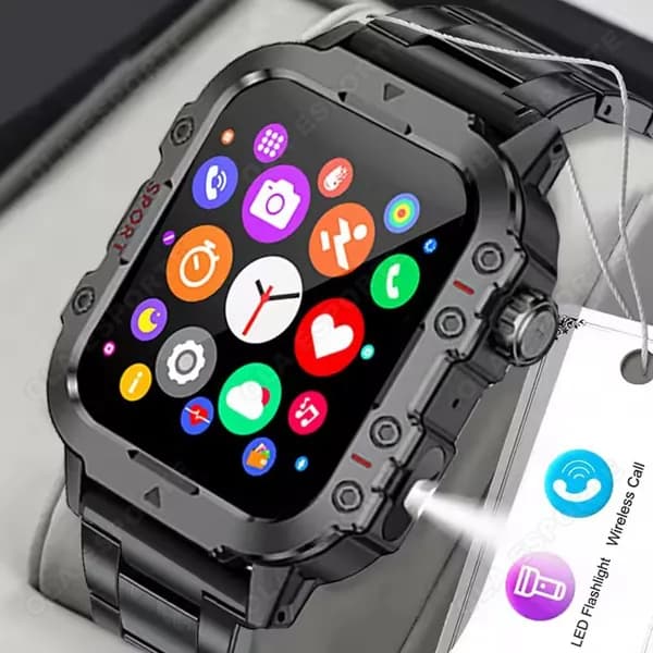 Смарт-часы, 42mm, Уличные часы для мужчин и женщин, водонепроницаемые, уровень защиты IP62, используются для отслеживания состояния здоровья, Bluetooth, будильник, светодиодная подсветка, шагомер, прогноз погоды, контрольная фотосъемка, воспроизведение музыки