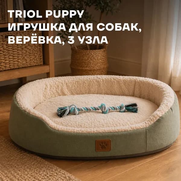 Triol Puppy игрушка для собак, верёвка, 3 узла 320 мм