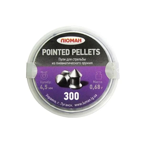 Пуля пневматическая Люман "Pointed pellets", 0,68 г. 4,5 мм. (300 шт.)