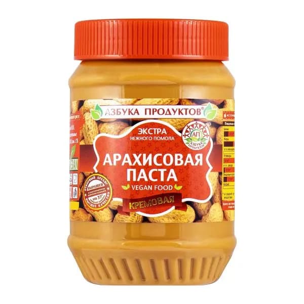 Арахисовая паста Экстра кремовая Азбука продуктов 510г