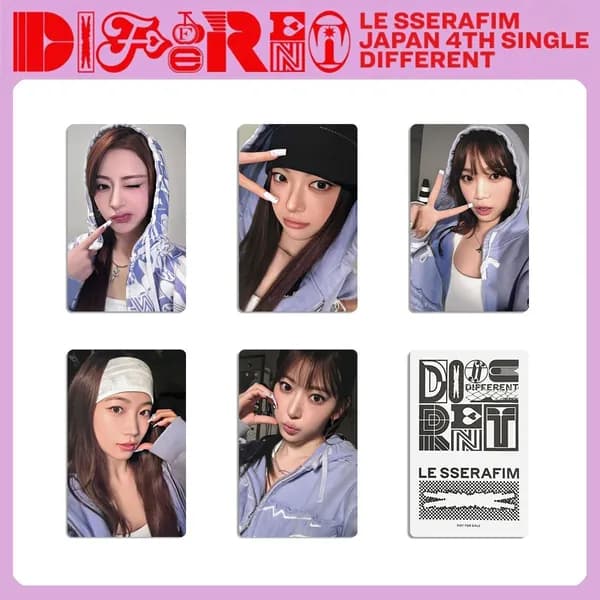 Карточки LE SSERAFIM DIFFERENT K-pop карточки коллекционные 5.4*8.6cm 5 шт