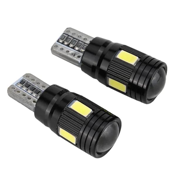 2Pcs Car Canbus T10 Led Light 5730 6Smd Безошибочные 12-вольтовые лампы W5W 168 194 Объектив 6000K