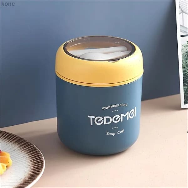 Термос Ударопрочный корпус, Силиконовая вставка, Непроливайка, 0.5 л
