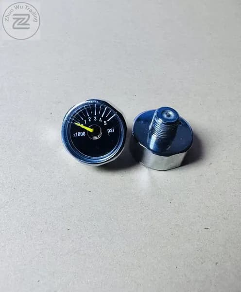 5000 PSI манометр для баллона с воздухом для пейнтбола, 1 шт., серебристый (5k манометр, совместим с баллонами 3k и 4.5k)