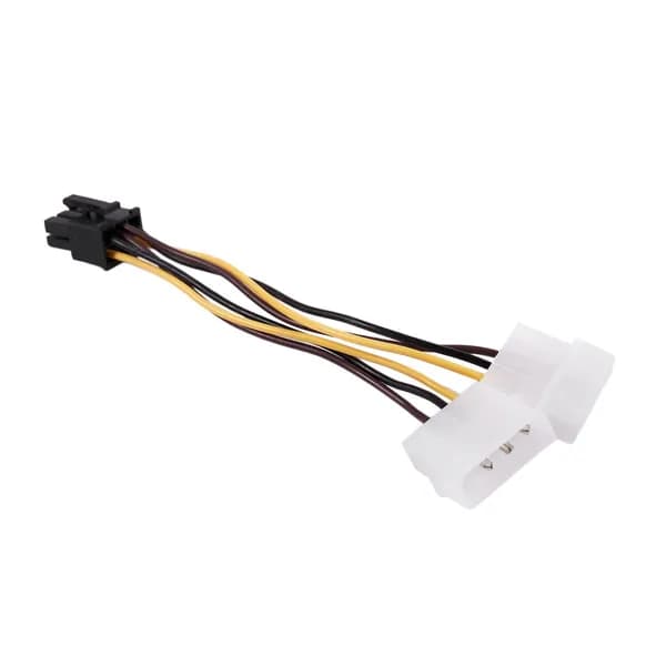 Двойной 4контактный разъем Molex IDE для 6контактного разъема питания графической карты PCIE Кабельадаптер