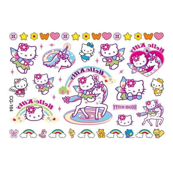 Тату-наклейки Hello Kitty Kuromi Cinnamoroll, набор для детей, праздник, подарок