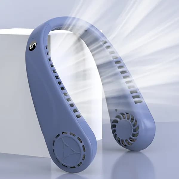 Вентилятор на шею USB, 1200 мА ч, силиконовый корпус