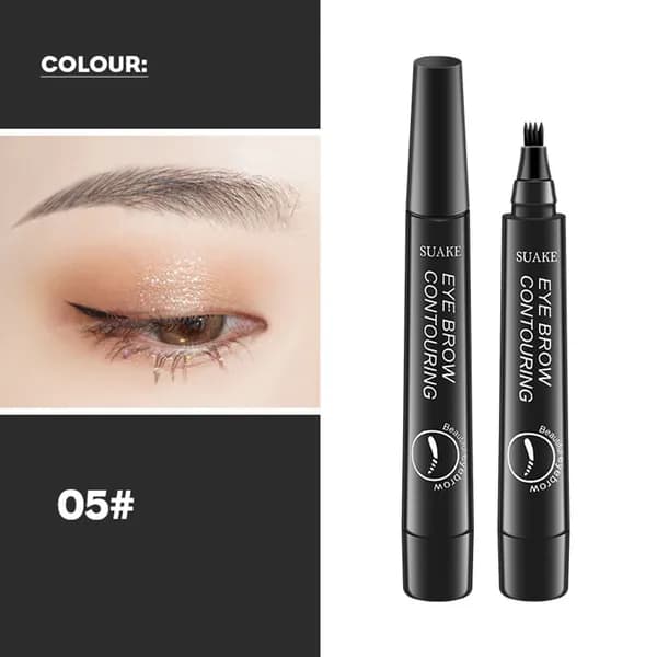 SUAKE Карандаш для бровей черный водостойкий, маркер Eyebrow Contouring Liner