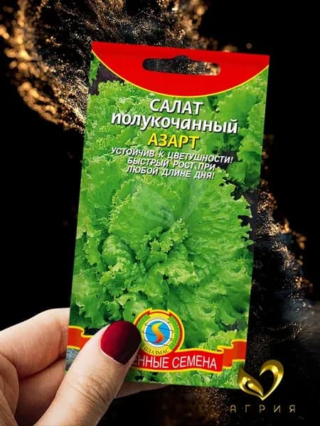 Семена Салат Азарт полукочанный 0,5г сем