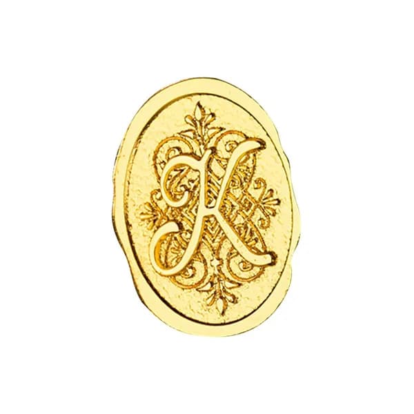 Штамп для воска с буквой K, сплав, 29 23 мм