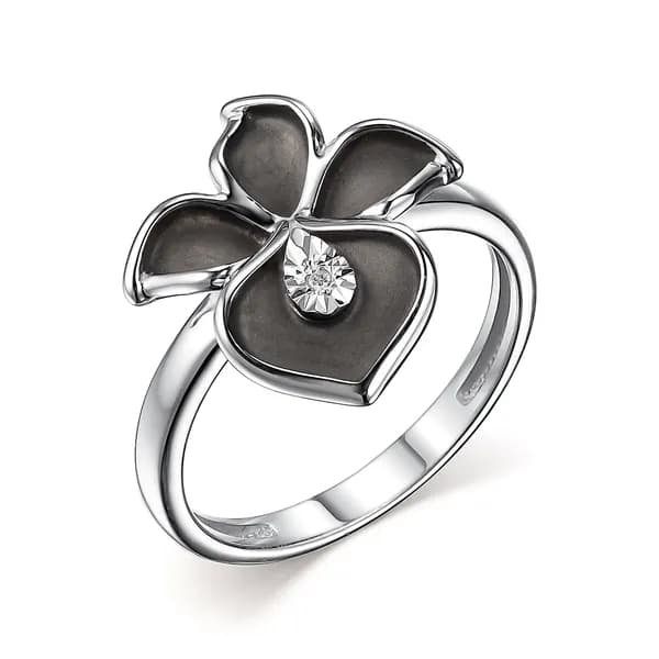 Серебряное кольцо DIAMANT-ONLINE с бриллиантом 925 пробы