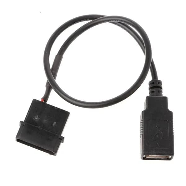 IDE Molex на USB 2.0 Type A адаптер, Черный