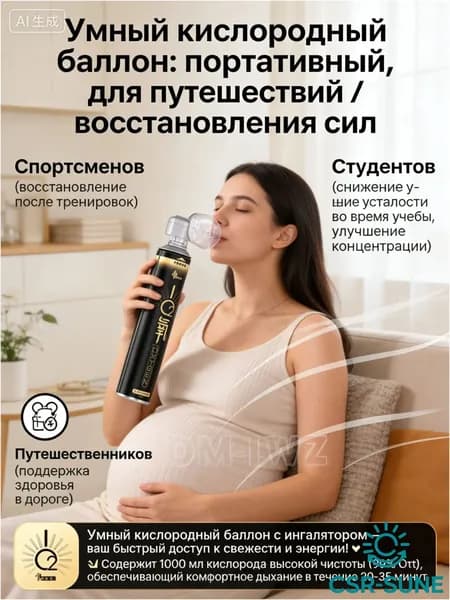 Умный кислородный баллон,вдыхайте перед выпуском кислорода 1шт,1 бутылка крепче, чем 5 бутылок обычного-CSR-SUNE