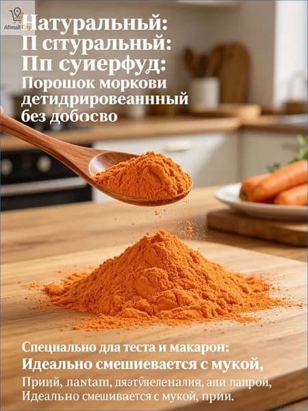 Морковный порошок натуральный, сушеный пищевой краситель для теста