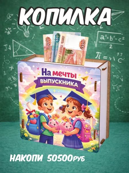Копилка деревянная подарок на выпускной