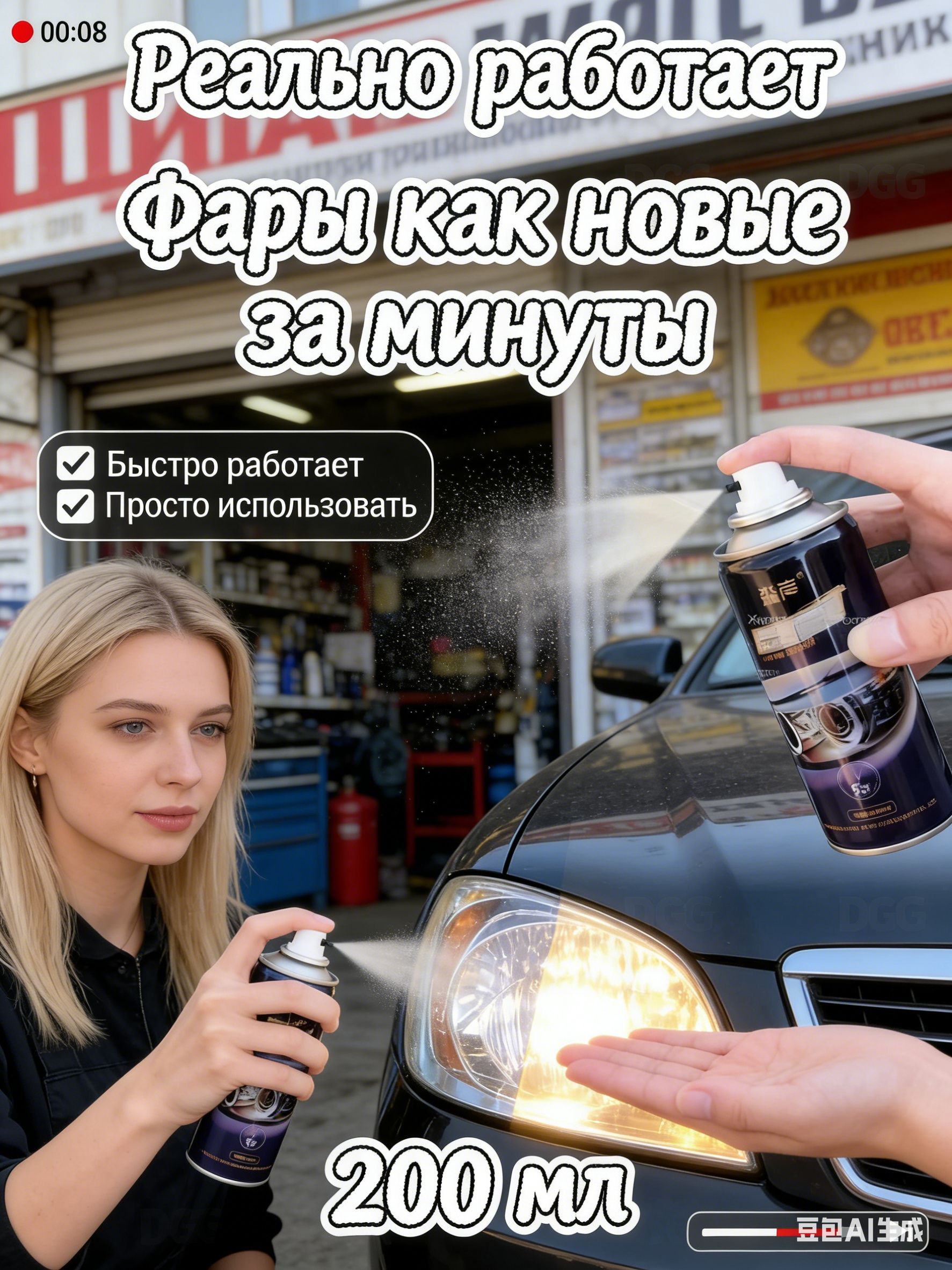 Лак автомобильный, цвет: прозрачный, 200.07 мл, для автомобилей Adler, 1 шт.